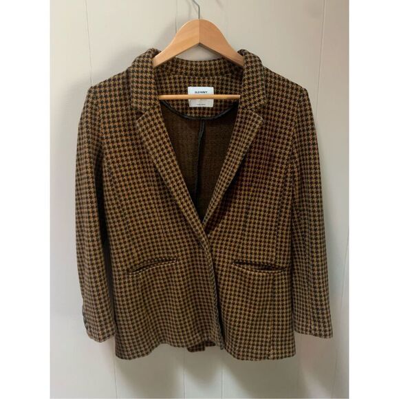 OLD NAVY Jacquard Houndstooth Boyfriend Blazer Small - Picture 3 of 8